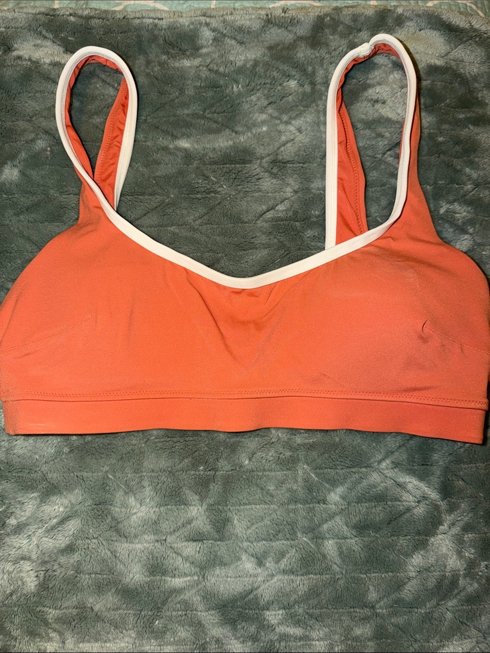 Aerie Coral Bikini with White Trim